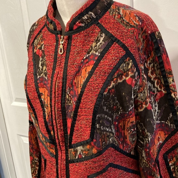 Berek linen appliqué jacket L - Picture 2 of 12